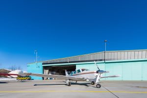 Image of a Small Aircraft in Need of a Powered Aircraft Tug